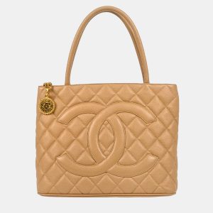 Chanel Beige Calfskin Medallion Tote Bag, Tote Handbags - Luxury Closet catalog