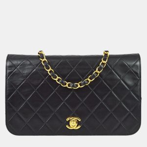Chanel Black Lambskin Turnlock Small Full Flap Shoulder Bag, Shoulder Bags - Luxury Closet catalog
