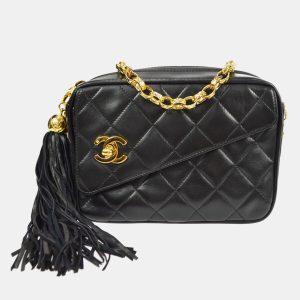 Chanel Black Lambskin Fringe Bijou Chain Shoulder Bag, Shoulder Bags - Luxury Closet catalog