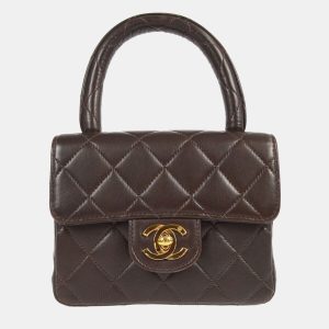 Chanel Brown Lambskin Mini Square Handbag, Handbags - Luxury Closet catalog