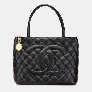 Chanel Black Caviar Medallion Tote, Tote Handbags - Luxury Closet catalog