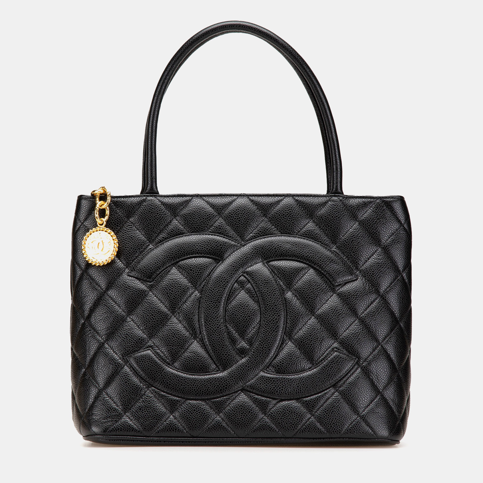 Chanel Black Caviar Medallion Tote, Tote Handbags - Luxury Closet catalog