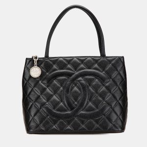 Chanel Black Caviar Medallion Tote, Tote Handbags - Luxury Closet catalog