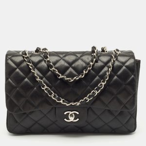 Chanel Black Quilted Leather Jumbo Classic Single Flap Bag, Shoulder Bags - Luxury Closet catalog