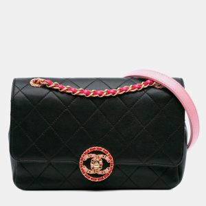 Chanel Black/Pink Quilted Calfskin CC Chain Logo Crossbody, Handbags - Luxury Closet catalog