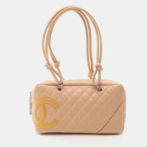 Chanel Beige Quilted Leather Cambon Ligne Bowler Bag, Satchels - Luxury Closet catalog
