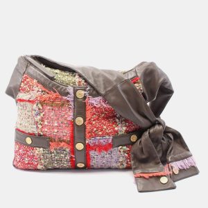 Chanel Multicolor/Brown Tweed Lambskin Large Girl Bag, Handbags - Luxury Closet catalog