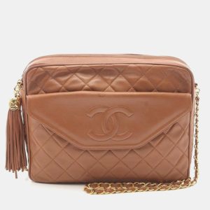 Chanel Brown Quilted Front Pocket Camera Bag, Handbags - Luxury Closet catalog