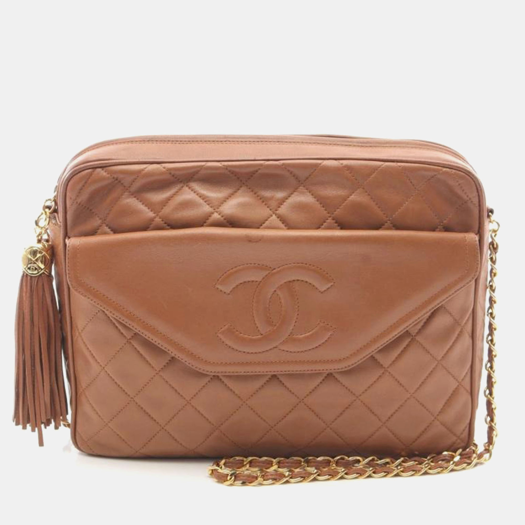 Chanel Brown Quilted Front Pocket Camera Bag, Handbags - Luxury Closet catalog