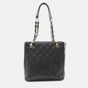 Chanel Black Leather PST Chain Shoulder Bag, Tote Handbags - Luxury Closet catalog