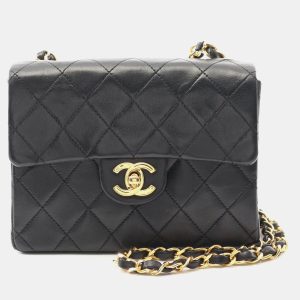 Chanel Black Lambskin Quilted Mini Square Flap Bag, Handbags - Luxury Closet catalog