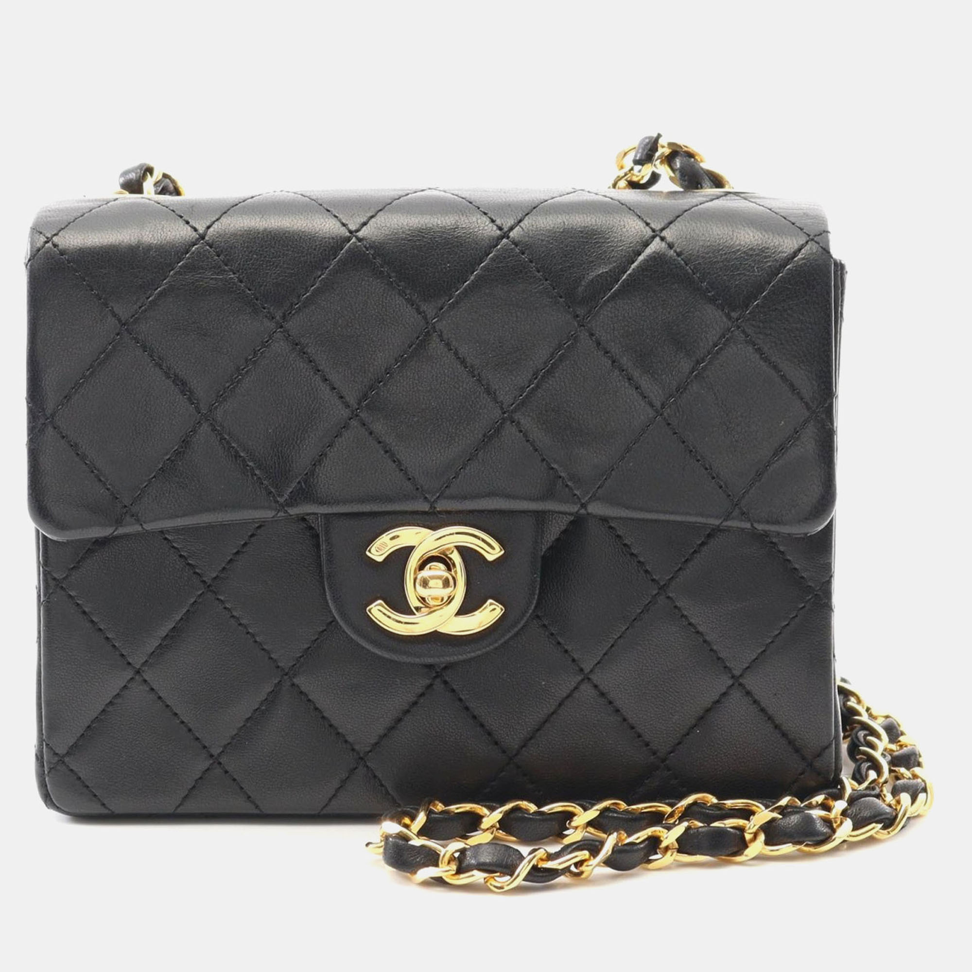 Chanel Black Lambskin Quilted Mini Square Flap Bag, Handbags - Luxury Closet catalog