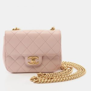 Chanel Pink Leather Mini Flap Shoulder Bag, Handbags - Luxury Closet catalog