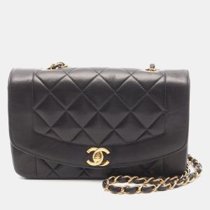 Chanel Black Leather Diana Shulder Bag, Handbags - Luxury Closet catalog