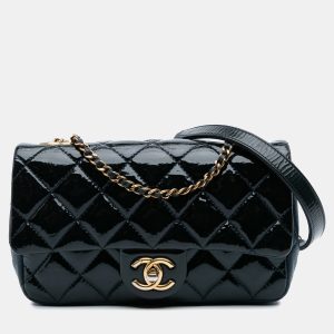 Chanel Navy Blue Paris-Salzburg Small Patent and Goatskin CC Eyelet Flap, Shoulder Bags - Luxury Closet catalog