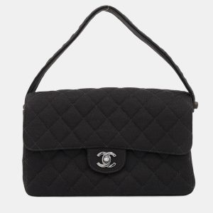 Chanel Flap CC Black Cotton Matelasse Handbag, Satchels - Luxury Closet catalog