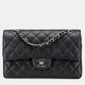 Chanel Black Medium Classic Caviar Double Flap, Shoulder Bags - Luxury Closet catalog