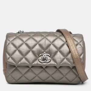 Chanel Brown Mini Quilted Metallic Calfskin Lady Pearly Flap, Shoulder Bags - Luxury Closet catalog
