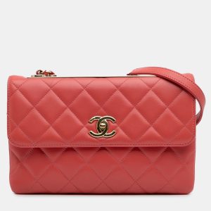 Chanel Pink Quilted Lambskin Trendy CC Flap, Shoulder Bags - Luxury Closet catalog