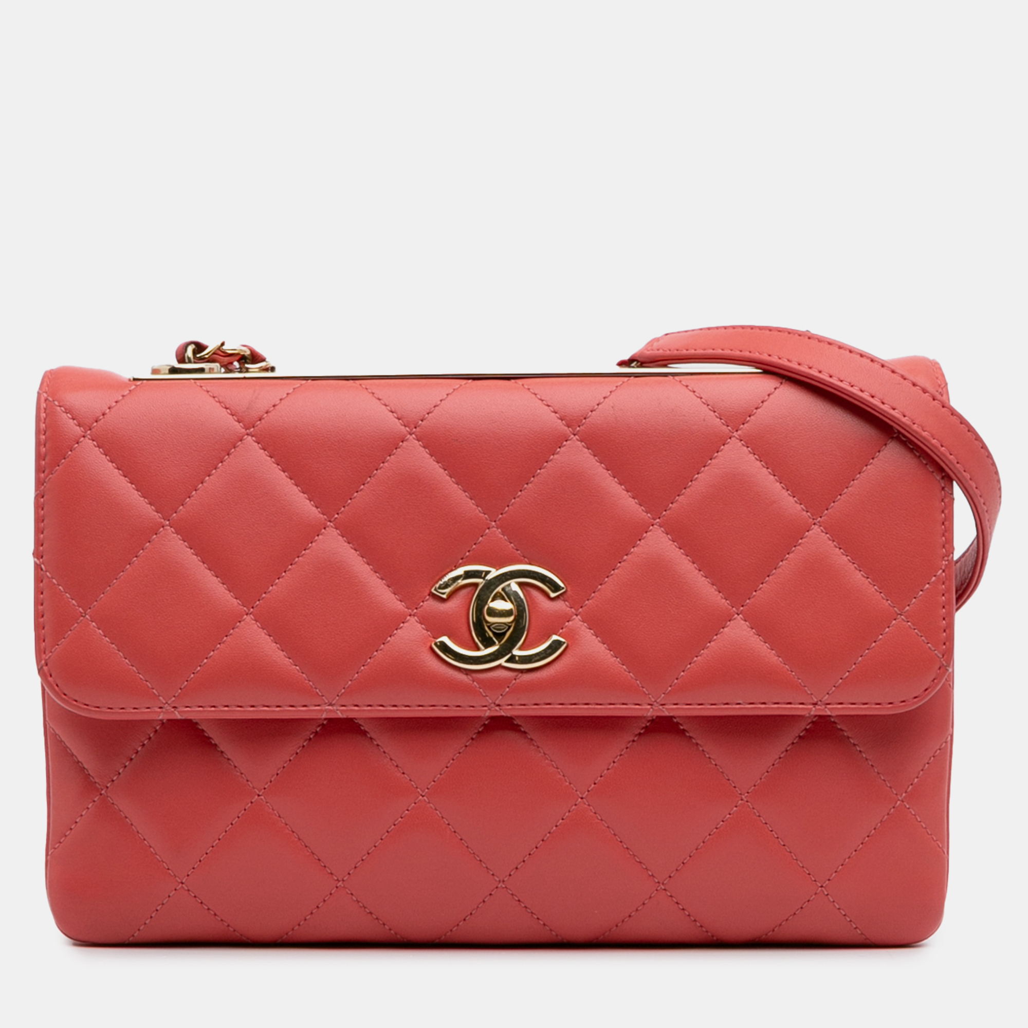 Chanel Pink Quilted Lambskin Trendy CC Flap, Shoulder Bags - Luxury Closet catalog