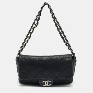 Chanel Black Quilted Leather Modern Chain Flap Bag, Shoulder Bags - Luxury Closet catalog