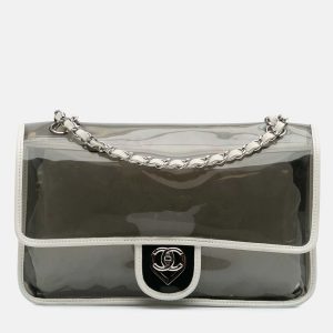 Chanel Black White Large PVC and Lambskin Naked Flap, Shoulder Bags - Luxury Closet catalog