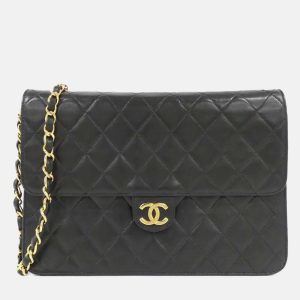 Chanel CC Flap Black Leather Shoulder Bag, Handbags - Luxury Closet catalog