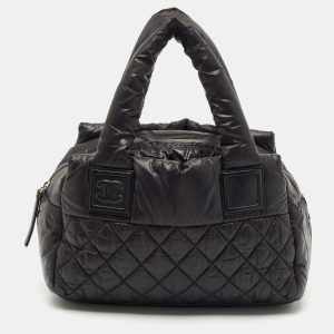 Chanel Black Quilted Nylon Coco Cocoon Bowler Bag, Satchels - Luxury Closet catalog