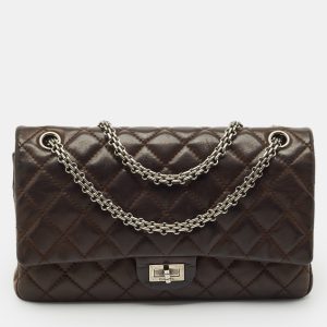 Chanel Choco Brown Quilted Iridescent Leather 226 Reissue 2.55 Flap Bag, Shoulder Bags - Luxury Closet catalog