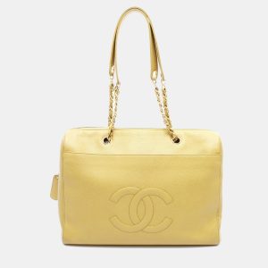Chanel CC Coco Mark Green Grained Calfskin Leather Chain Shoulder Bag GHW, Handbags - Luxury Closet catalog