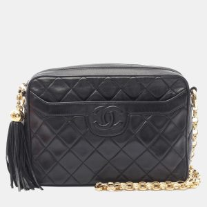Chanel CC Camera Tassel Black Lambskin Shoulder Bag, Handbags - Luxury Closet catalog