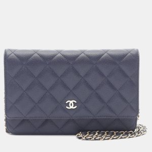 Chanel Navy Leather Classic Wallet on Chain, Handbags - Luxury Closet catalog
