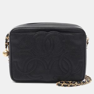 Chanel Triple CC Black Leather Chain Camera Bag, Handbags - Luxury Closet catalog