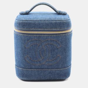 Chanel Coco Mark Navy Denim Vanity Handbag, Satchels - Luxury Closet catalog