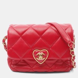 Chanel Heart Rock Lambskin Red Shoulder Bag, Handbags - Luxury Closet catalog