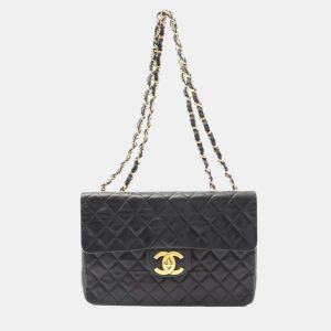 Chanel Jumbo Flap Vintage Black Lambskin Shoulder Bag, Handbags - Luxury Closet catalog