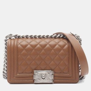 Chanel Boy Small Brown Leather Shoulder Bag, Handbags - Luxury Closet catalog