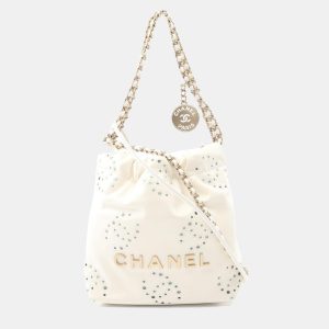 Chanel 22 Mini White Leather Crossbody Bag, Handbags - Luxury Closet catalog