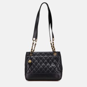 Chanel Black Quilted Caviar Chain Tote, Tote Handbags - Luxury Closet catalog