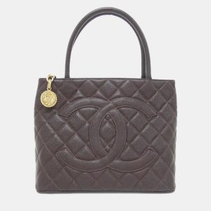 Chanel Medallion Brown Grained Calfskin Leather Tote Bag, Tote Handbags - Luxury Closet catalog