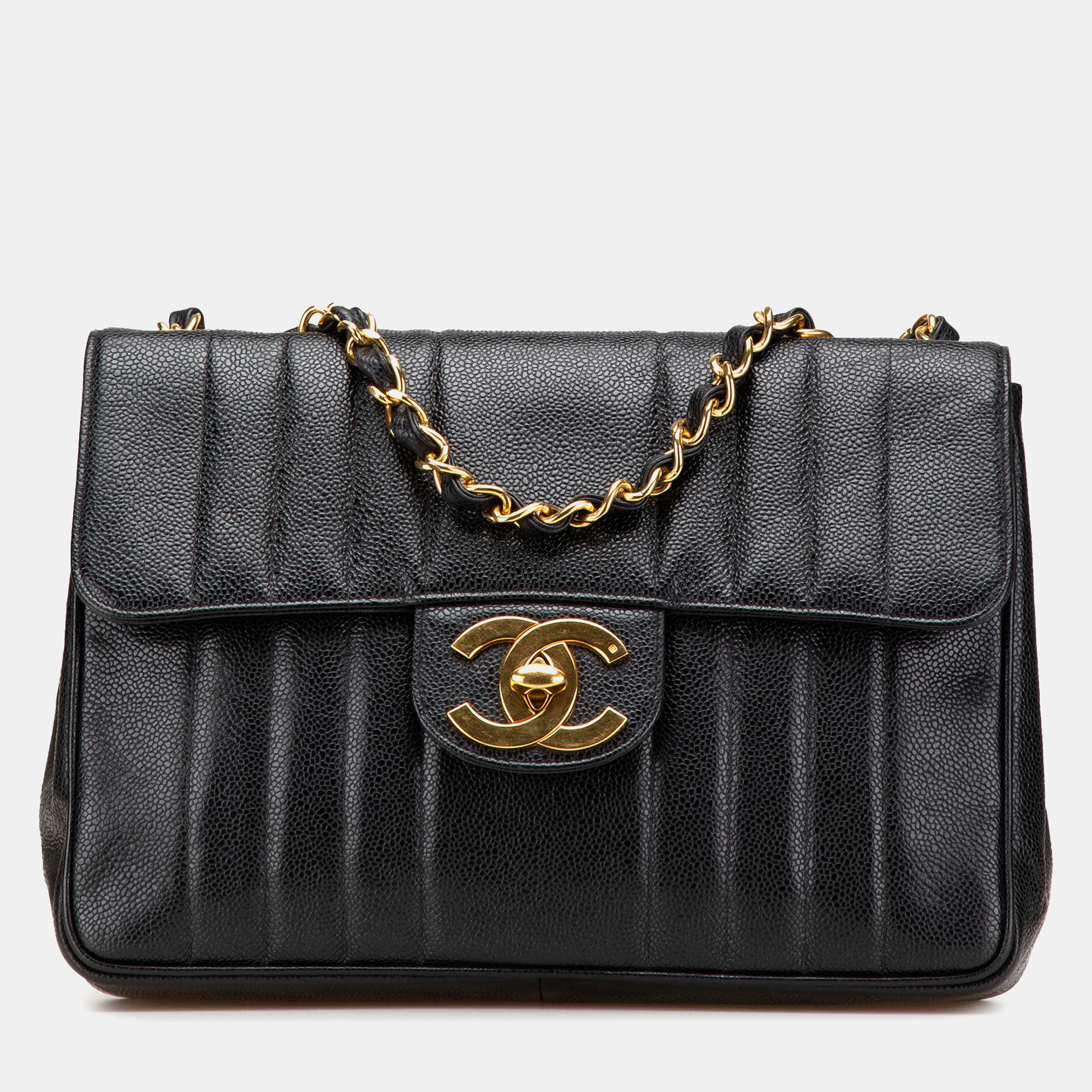 Chanel Black Jumbo XL Caviar Mademoiselle Flap, Shoulder Bags - Luxury Closet catalog