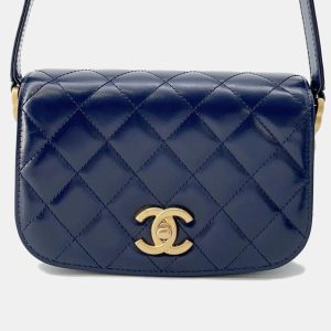 Chanel Matelasse Blue Calf Leather Full Flap Shoulder Bag, Handbags - Luxury Closet catalog