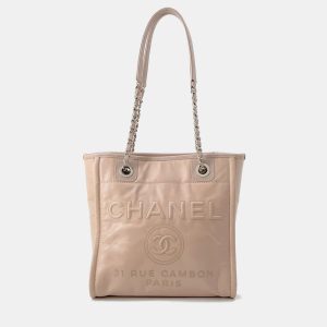 Chanel Deauville PM Pink Leather Caviar Leather Chain Tote Bag, Tote Handbags - Luxury Closet catalog