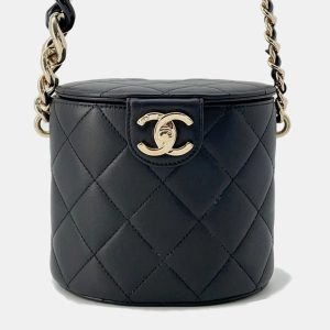 Chanel Matelasse Black Lambskin Chain Vanity Bag, Handbags - Luxury Closet catalog
