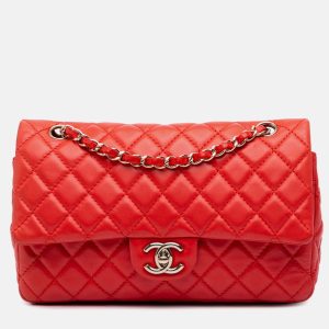 Chanel Red Medium Classic Lambskin Double Flap, Shoulder Bags - Luxury Closet catalog
