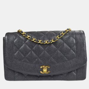 Chanel Diana Medium Black Leather Chain Shoulder Bag, Handbags - Luxury Closet catalog