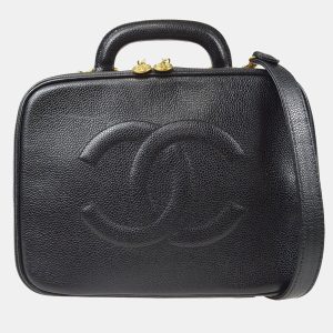 Chanel Vintage Timeless Zip Around Black Caviar Vanity Case, Satchels - Luxury Closet catalog