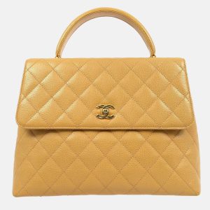 Chanel Kelly Beige Calfskin Leather Top Handle Bag, Satchels - Luxury Closet catalog