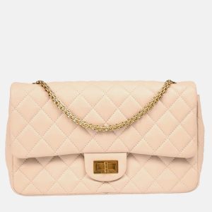 Chanel 2.55 Double Flap Beige Lambskin Shoulder Bag, Handbags - Luxury Closet catalog