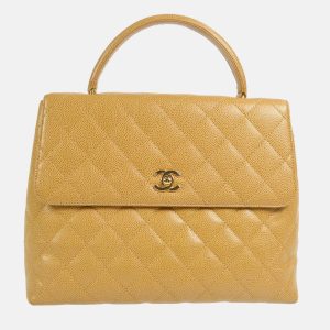 Chanel Medium Straight Flap Beige Calfskin Bag, Handbags - Luxury Closet catalog